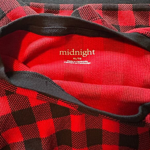 Women's Midnight Carole Hochman Red & Black 2 pc Pajama Set Size xl NWOT - Picture 2 of 7